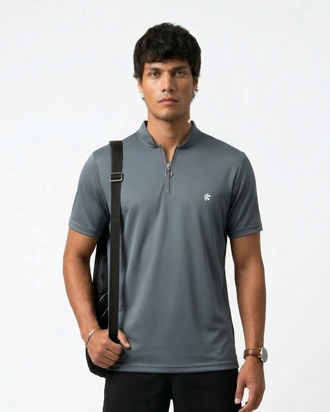 Polo Aero Zip Gris