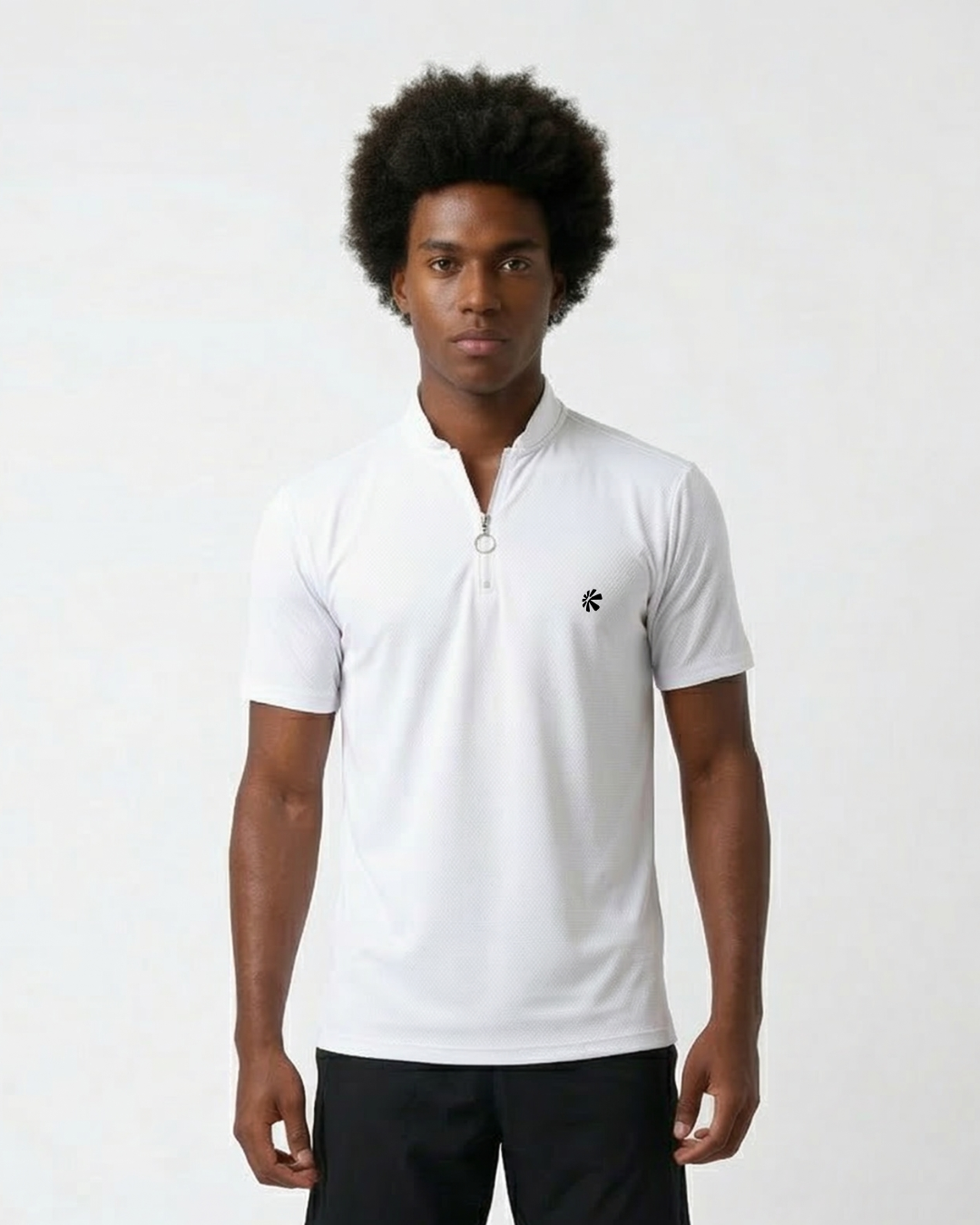 Polo Aero Zip Blanca