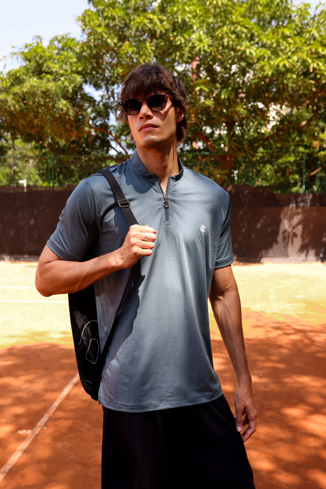 Polo Aero Zip Gris
