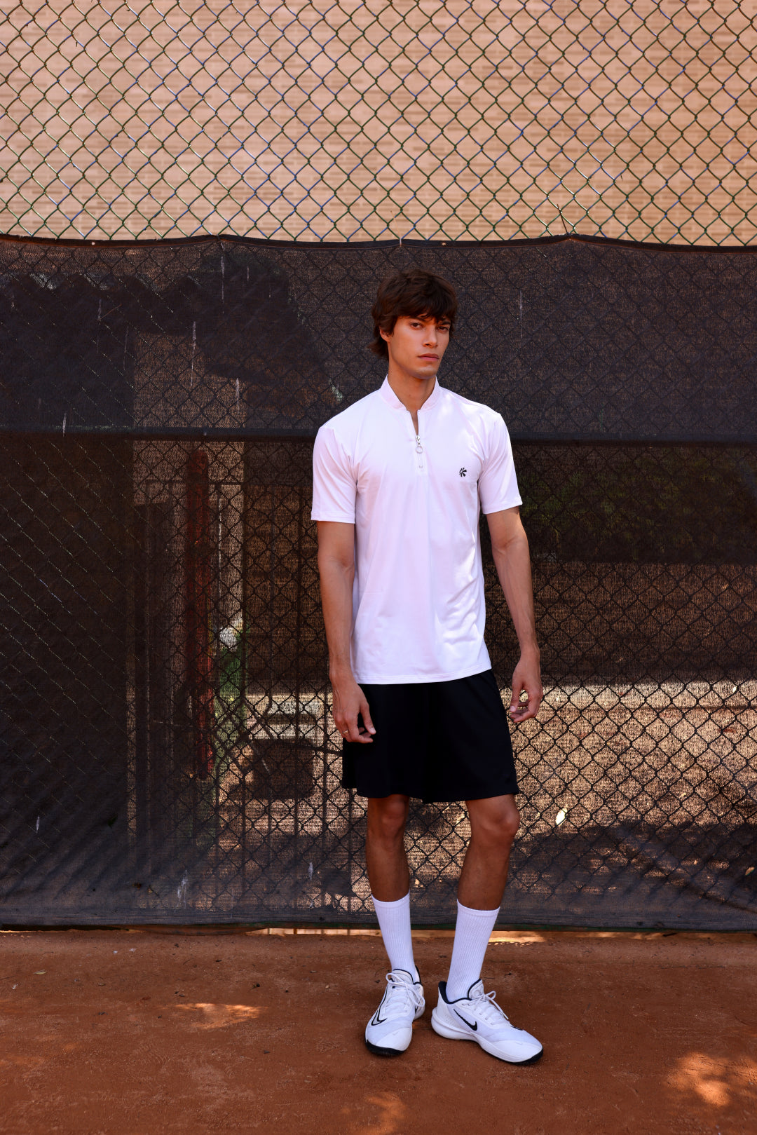 Polo Aero Zip Blanca