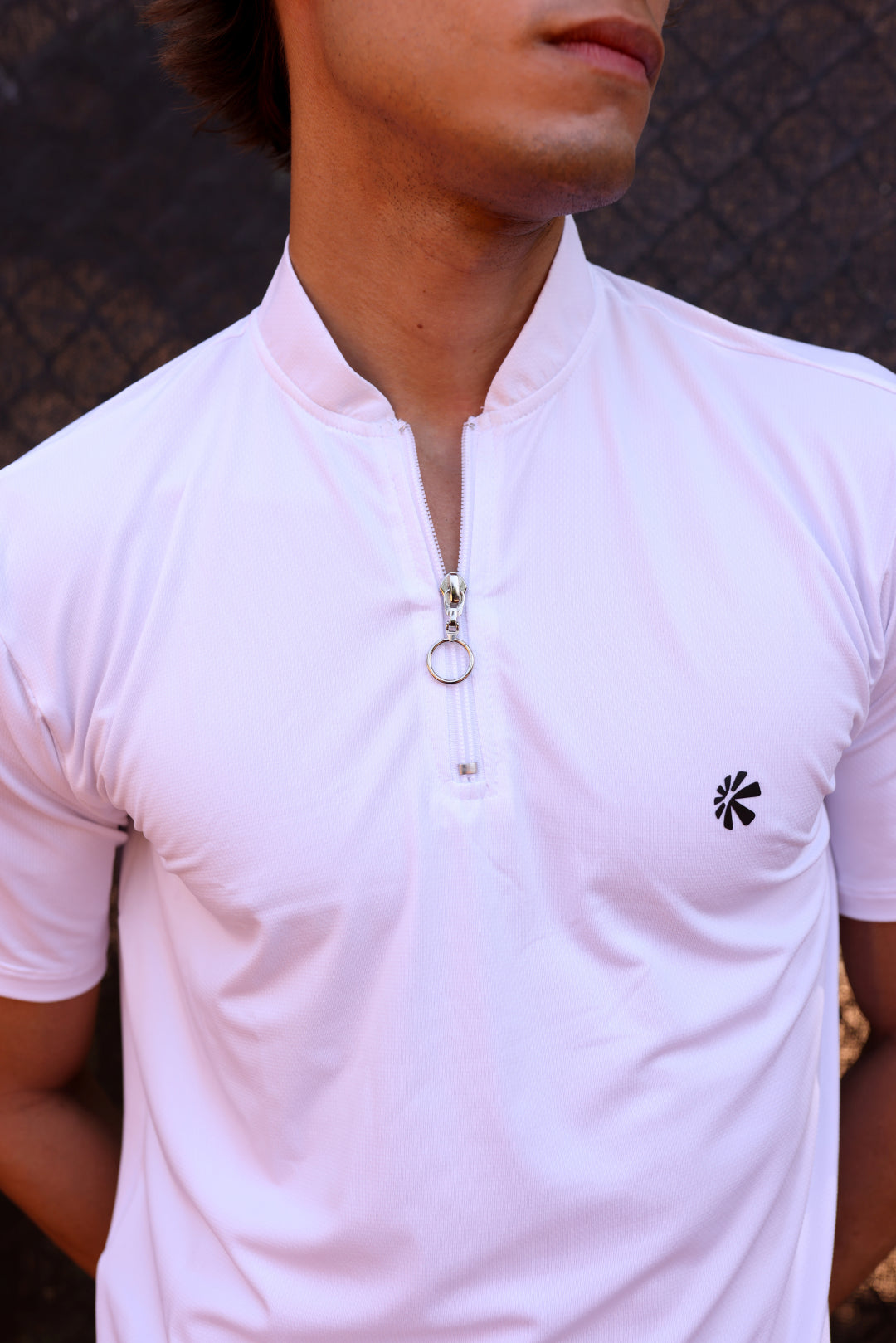 Polo Aero Zip Blanca
